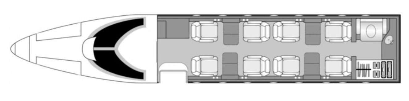 LEARJET 45 CABIN LAYOUT